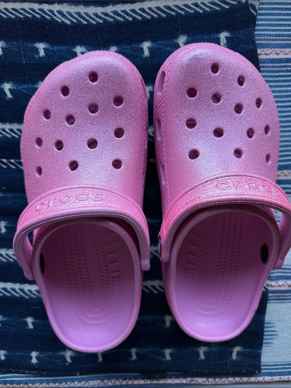 CROCS Kids Classic Glitter Clog - Shimmering Pink
